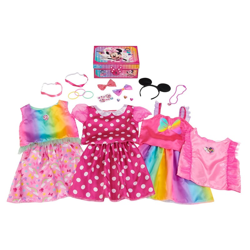 Minnie Disney Junior Minnie Mouse Bowdazzling Dress-Up and Pretend Play Trunk  Fits Sizes 4-6X  Kids Toys for Ages 3 Up    Exclusive by Just Play - Image 1